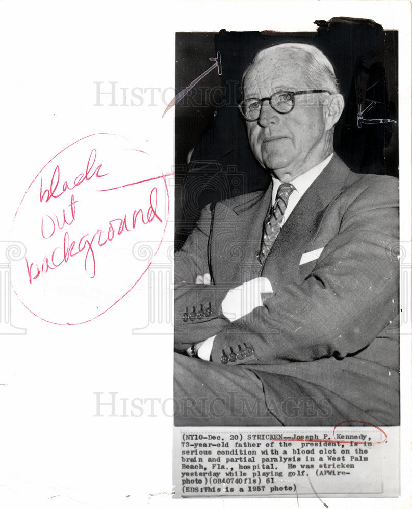 1968 Press Photo Joseph Kennedy businessman  politician - Historic Images