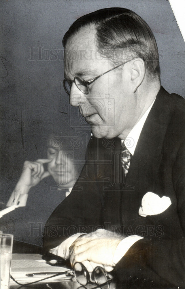 1937 Press Photo Joseph P.Kennedy Sr Chairman Maritime - Historic Images