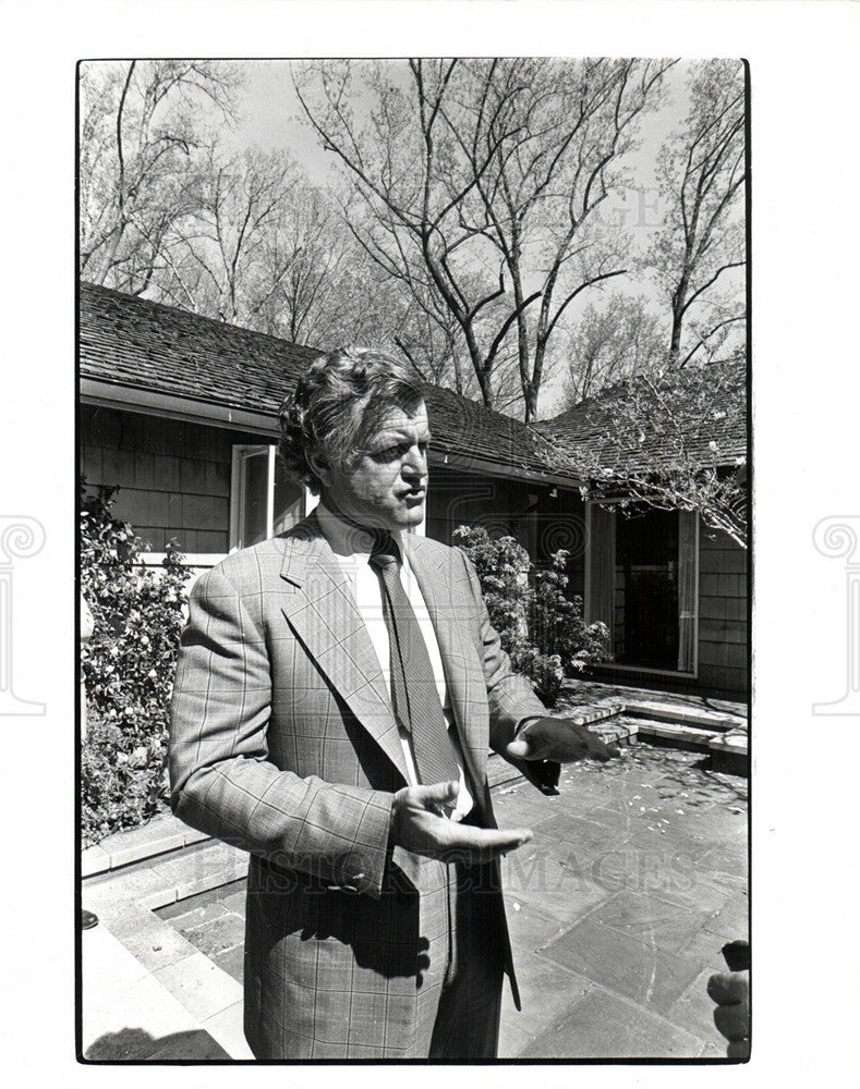 1980 Press Photo Ted kennedy michigan democratic - Historic Images