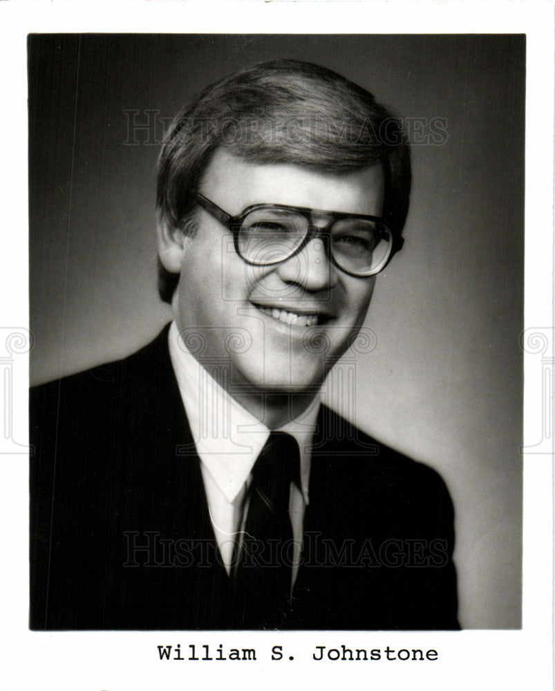 1986 Press Photo William Johnstone Fruehauf manager - Historic Images