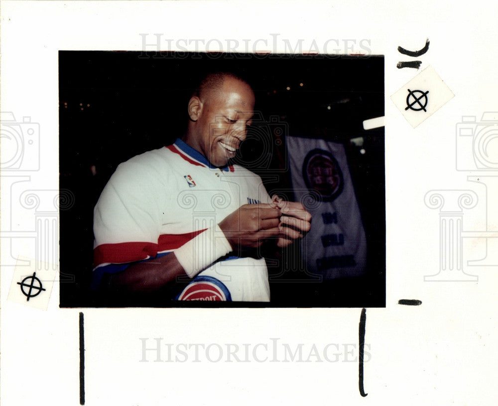 1991 Press Photo Vinnie Johnson American basketball - Historic Images