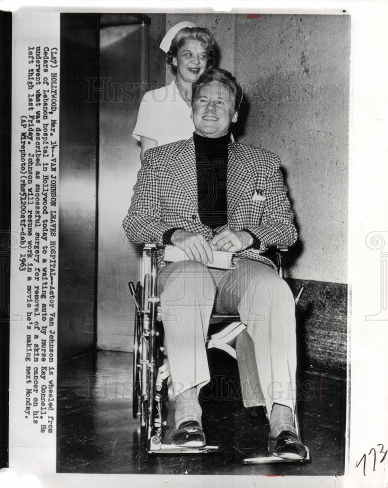 1963 Press Photo Van Johnson American film - Historic Images