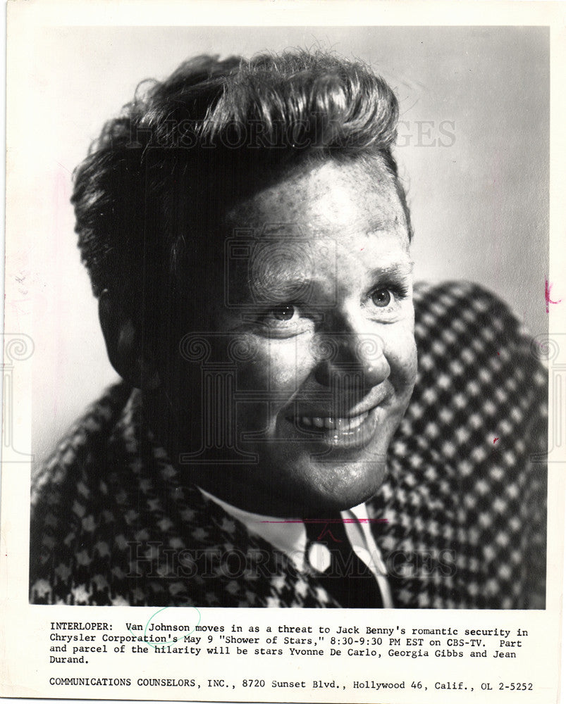 1967 Press Photo Van Johnson Shower of Stars CBS-TV - Historic Images