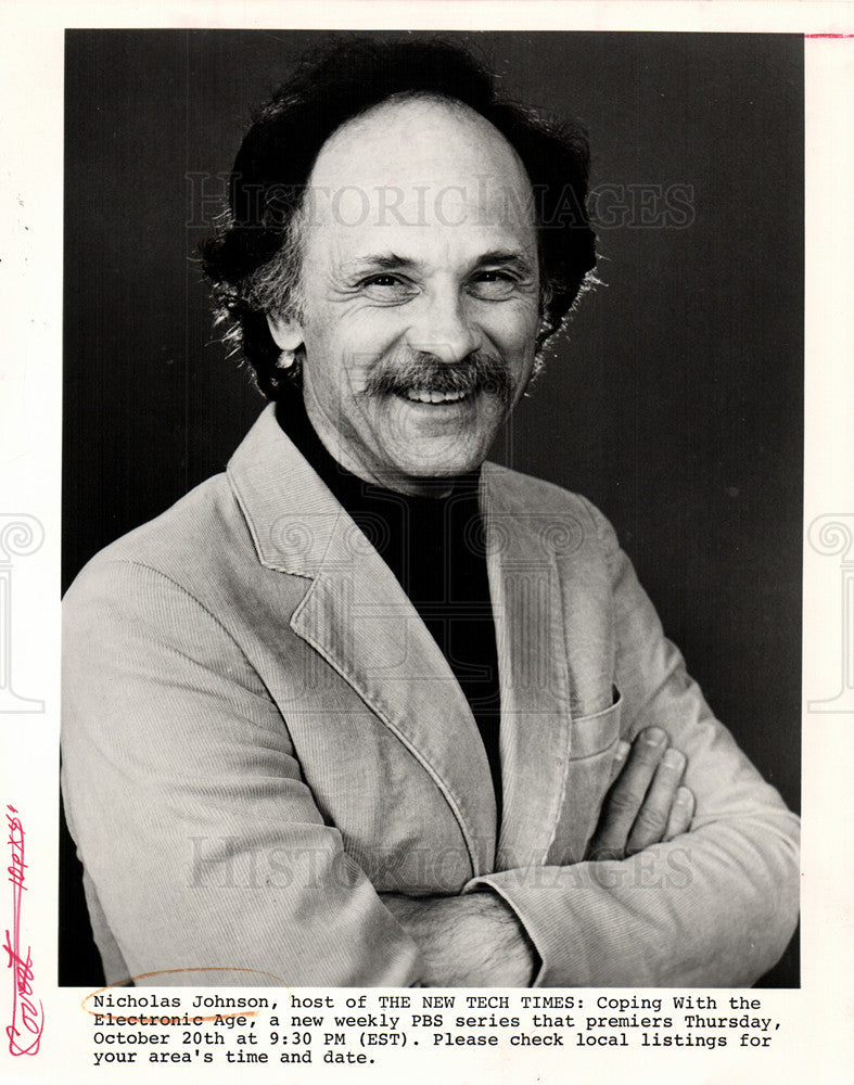 1983 Press Photo Nicholas Johnson Federal Commissioner - Historic Images