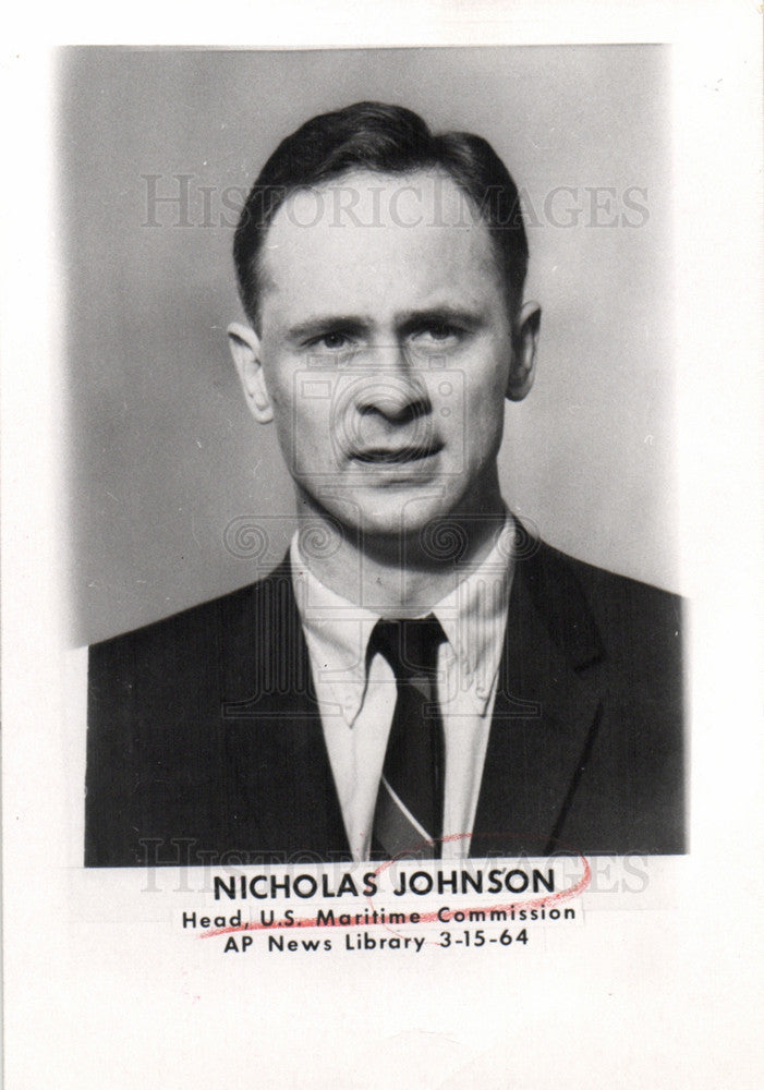1964 Press Photo Nicholas Johnson Commissioner - Historic Images