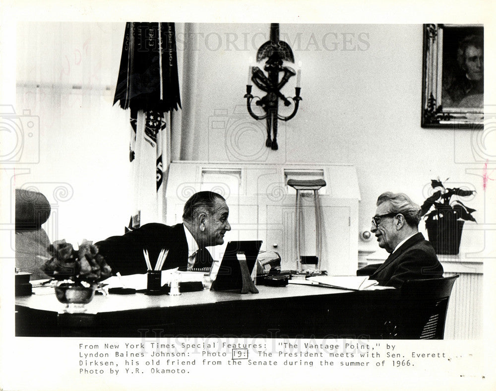 1974 Press Photo Lynden Baines Johnson Everett - Historic Images