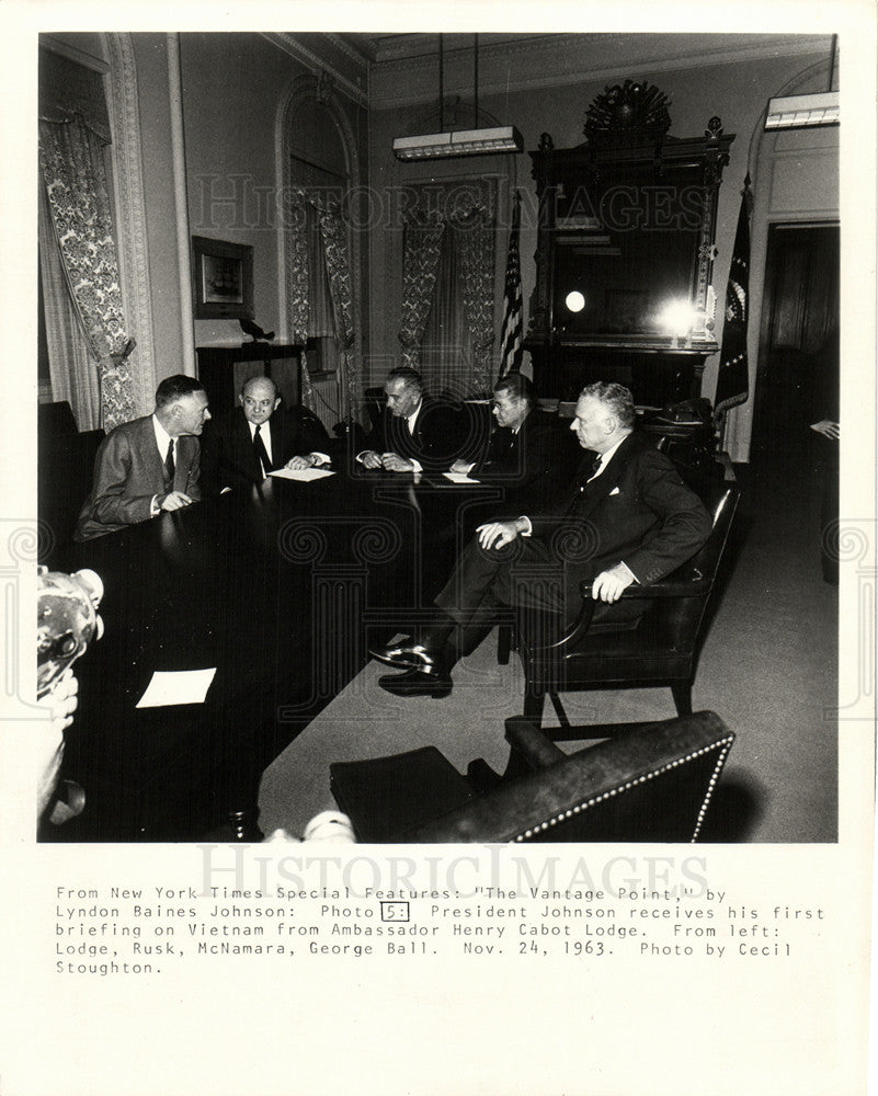 1963 Press Photo Lyndon B. Johnson New York President - Historic Images