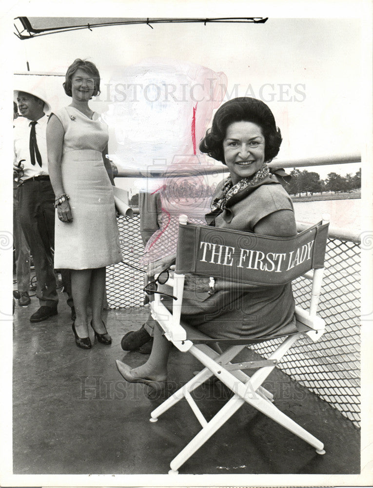 1968 Press Photo Lady Bird Johnson First Lady - Historic Images