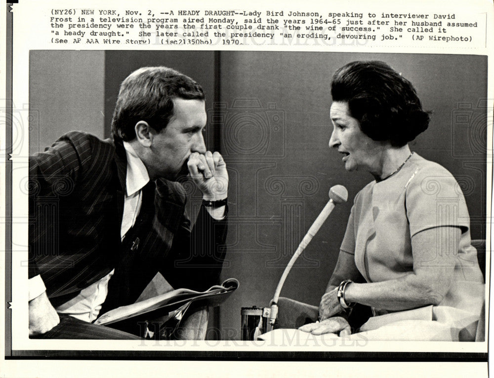 1970 Press Photo Mrs. Lyndon B. Johnson New York - Historic Images