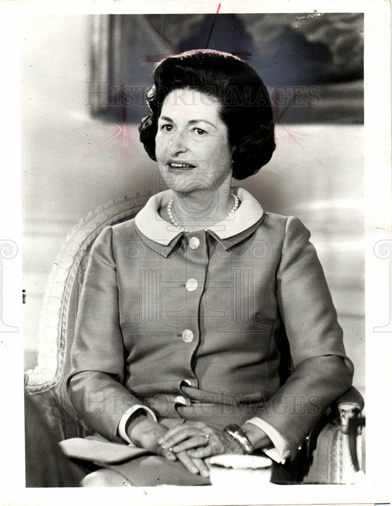 1975 Press Photo Lady Bird Johnson - Historic Images