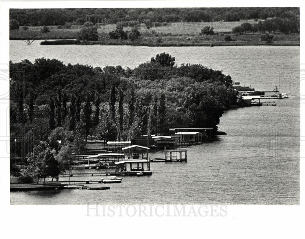 Press Photo Lake LBJ Colorado River reservoir - Historic Images