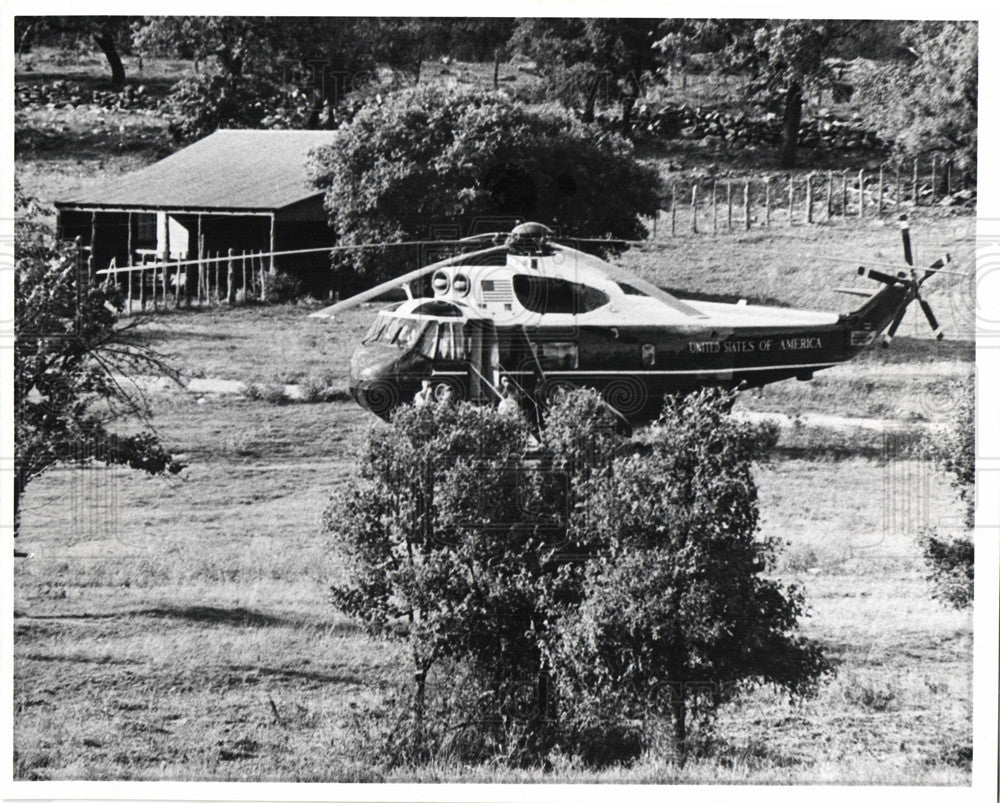 Press Photo Helicopter Scharnhorst ranch sandy tx - Historic Images