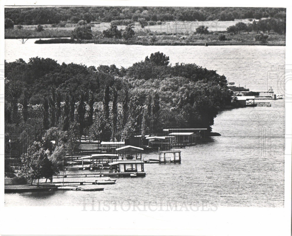 Press Photo Aerial Lake Lyndon B Johnson - Historic Images
