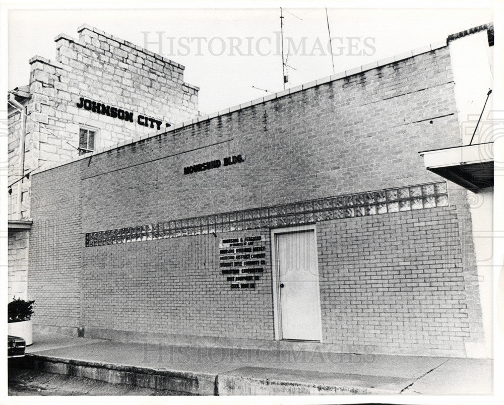 Press Photo Morsund Bldg.in Johnson City Texas - Historic Images