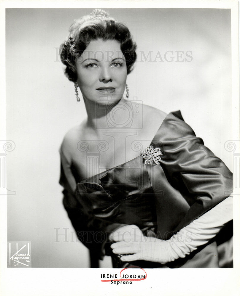 1961 Press Photo Irene Jordan, singer, soprano - Historic Images
