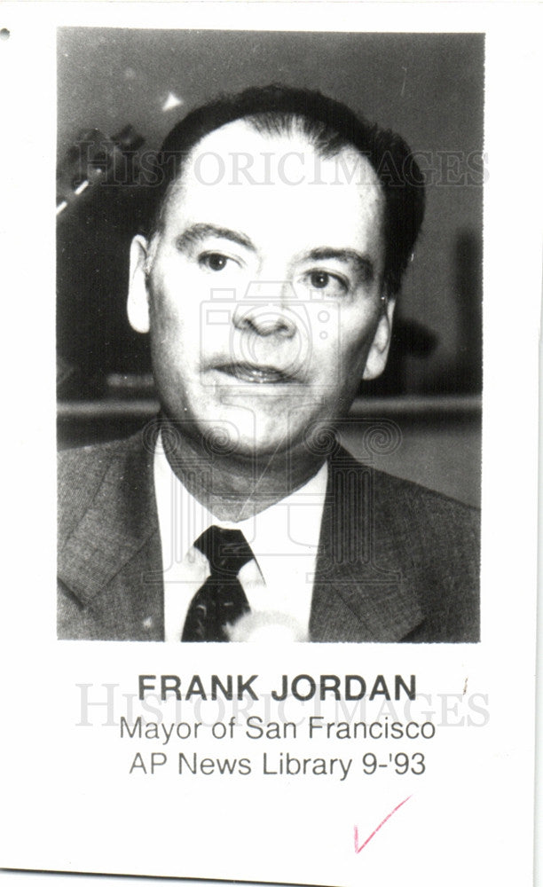 Press Photo Frank Jordan Mayor - Historic Images
