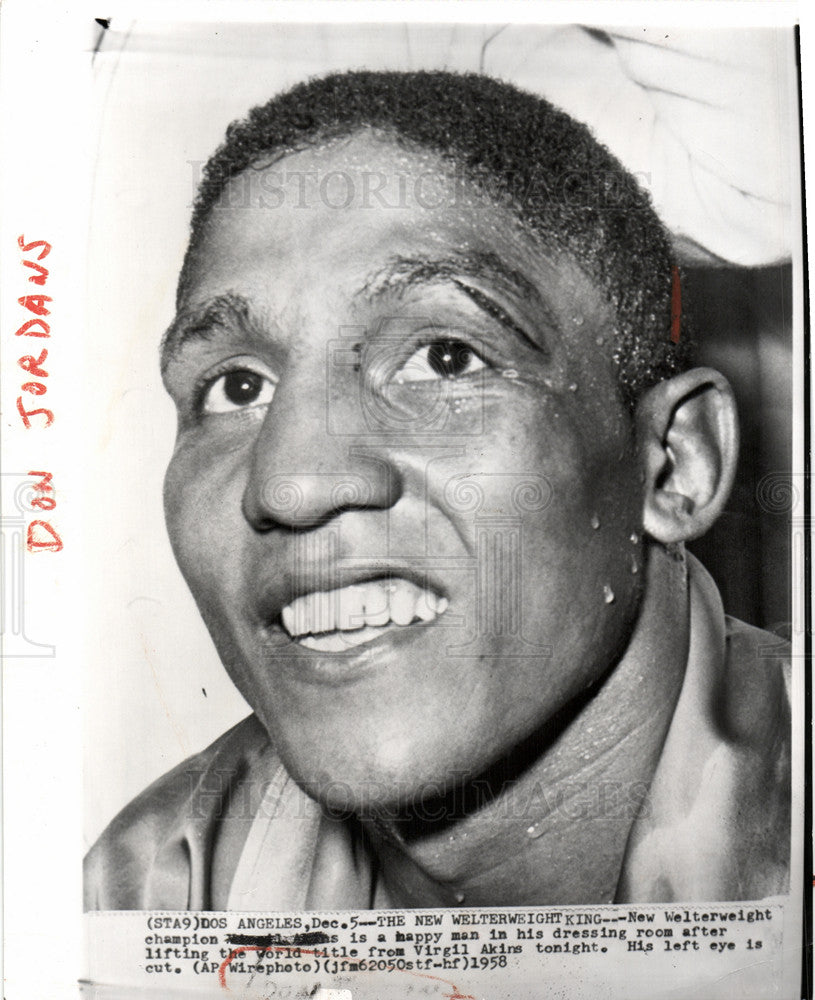 1959 Press Photo Don Jordan world welterweight champion - Historic Images