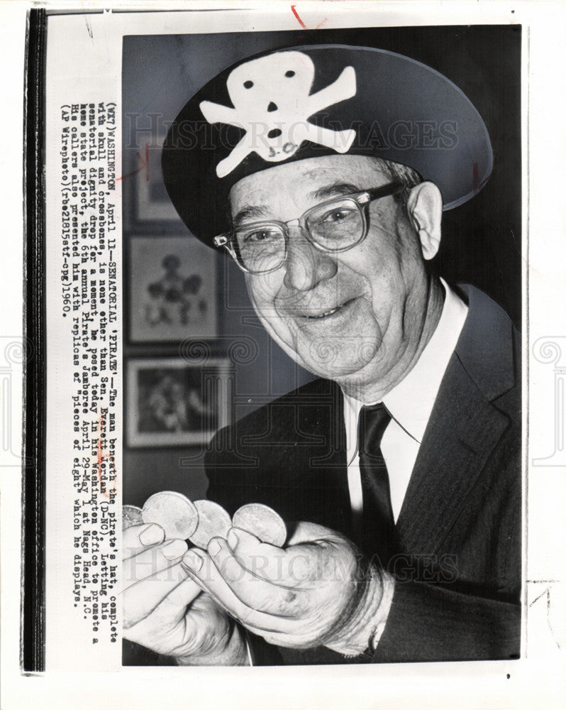 1960 Press Photo Everett Jordan US Senator - Historic Images