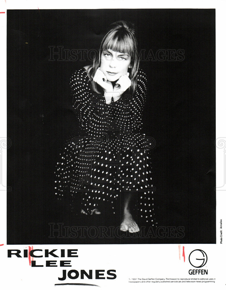 1991 Press Photo Rickie Lee, pop pop, singer - Historic Images