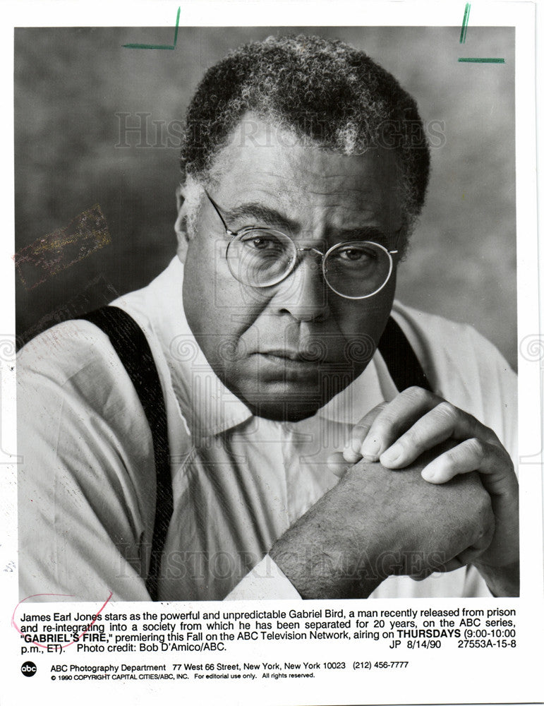 1990 Press Photo James Earl Jones Gabriel&#39;s Fire - Historic Images