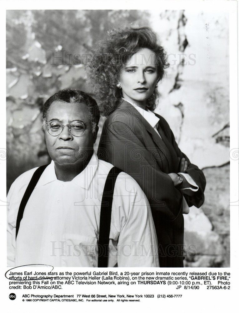 1991 Press Photo James Earl Jones Gabriel&#39;s Fire Robins - Historic Images