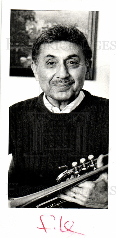 1986 Press Photo Trumpet Player Irving Kalb - Historic Images