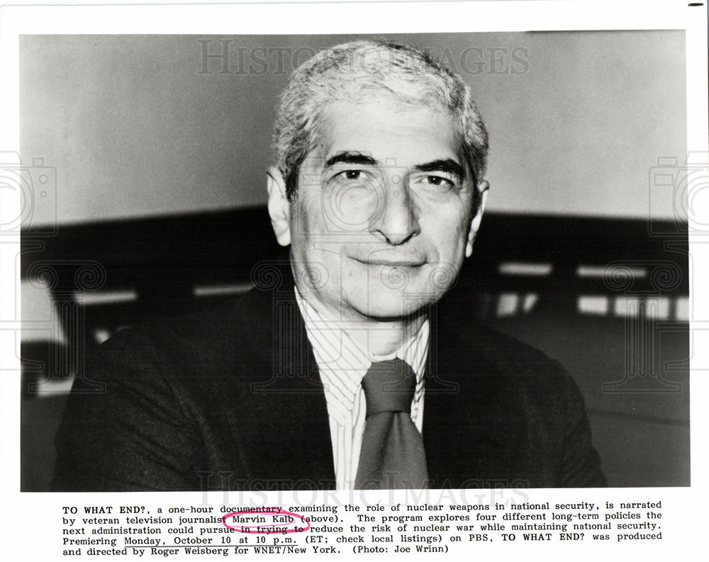 Press Photo Marvin Kalb American Journalist - Historic Images
