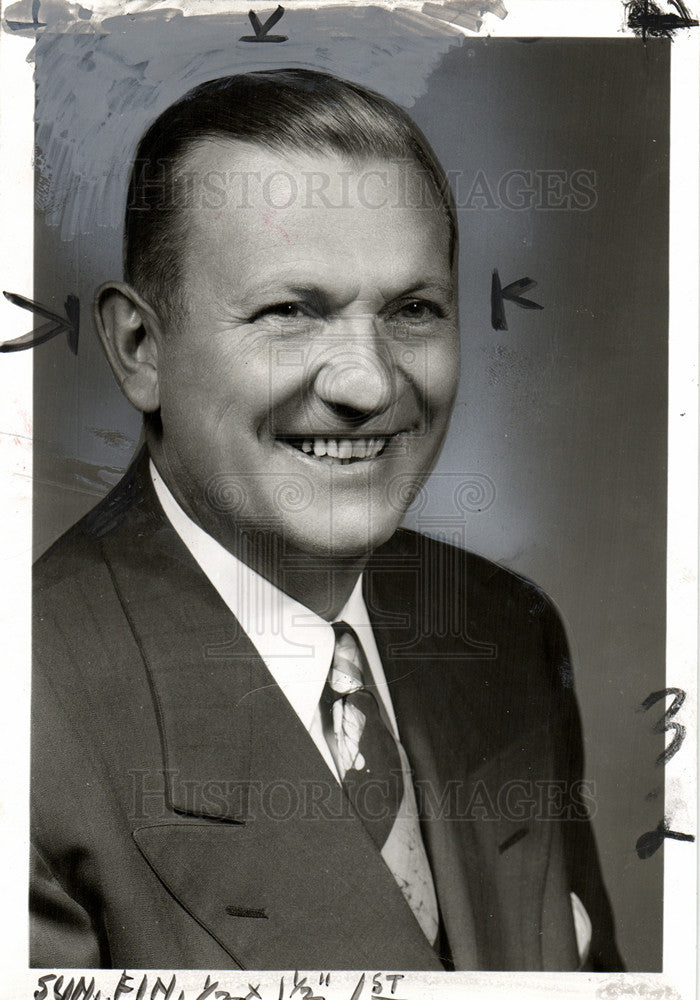 1955 Press Photo Fred Kaiser NPY Sales Manager - Historic Images