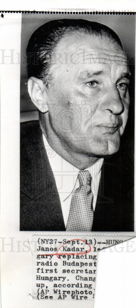 1969 Press Photo Ja?nos Kada?r General Secretary Hungary - Historic Images