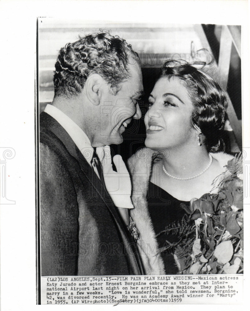 1959 Press Photo katy jurado ernest borgnine marriage - Historic Images