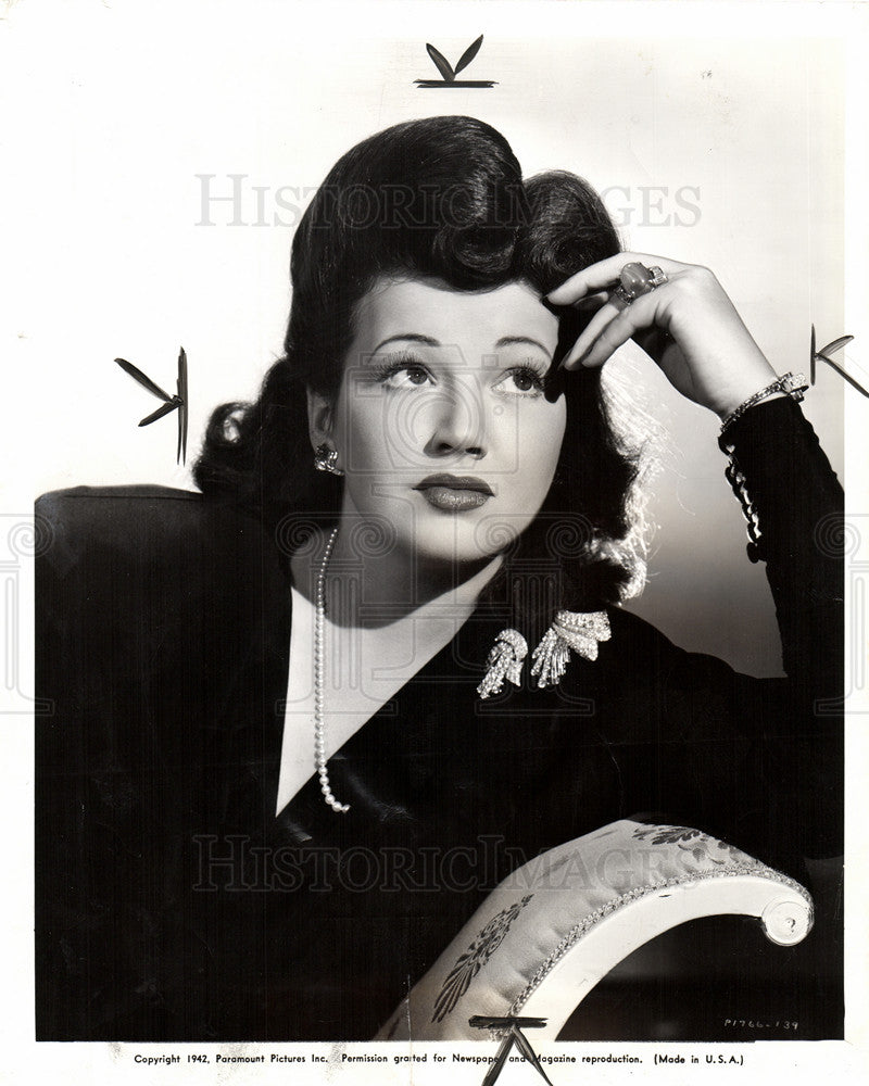 1942 Press Photo Arline Judge Actress B Movies - Historic Images