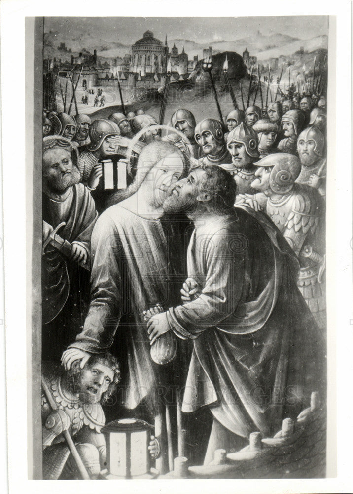 1963 Press Photo Painting Jesus Final Day - Historic Images