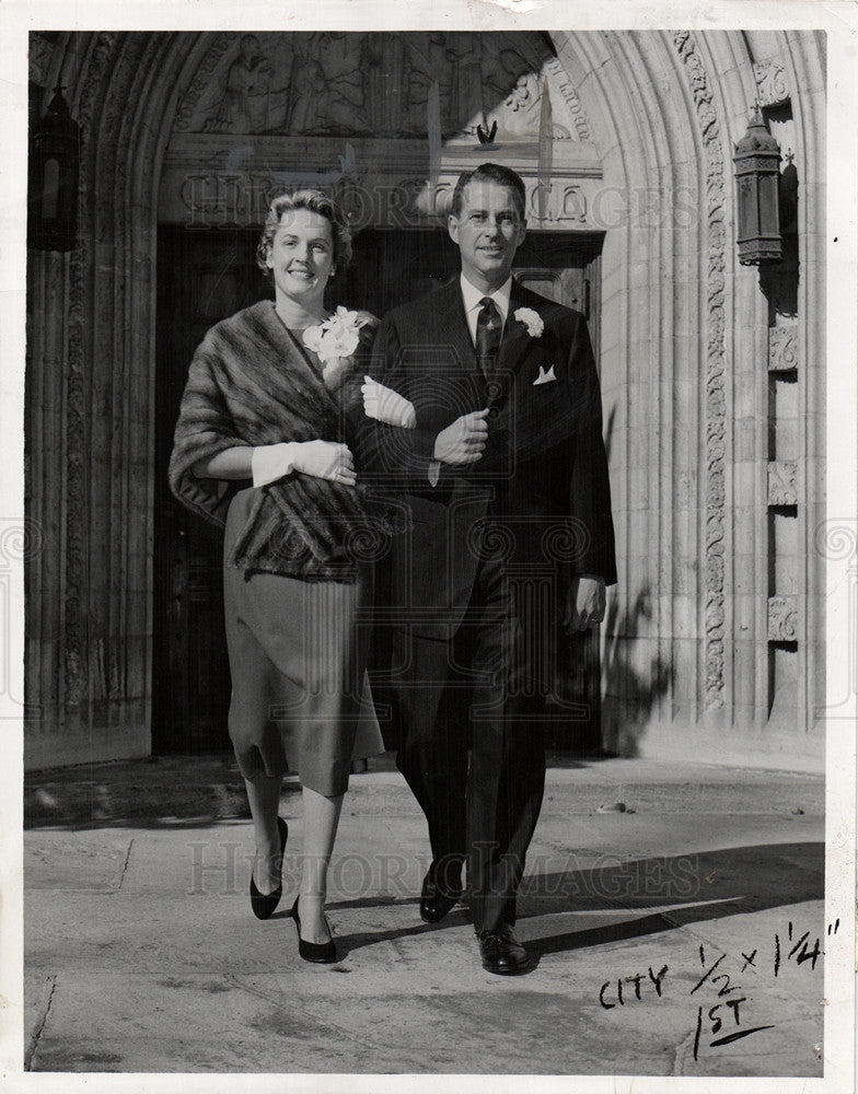 1956 Press Photo Mr. and Mrs. William M. Joy - Historic Images