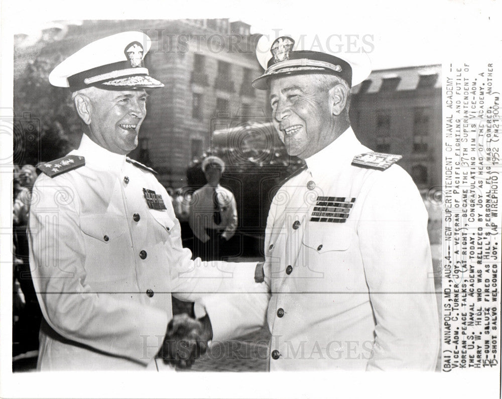 1952 Press Photo U.S. Naval Academy,37th Superintendent - Historic Images