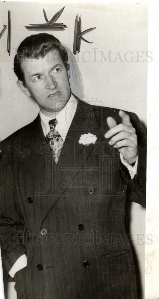 1945 Press Photo Jay Jostyn actor - Historic Images