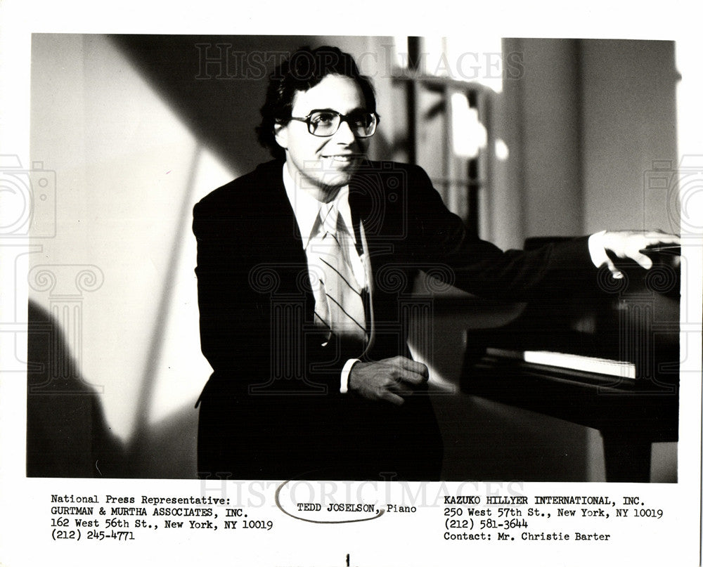 1981 Press Photo Tedd Joselson Piano - Historic Images