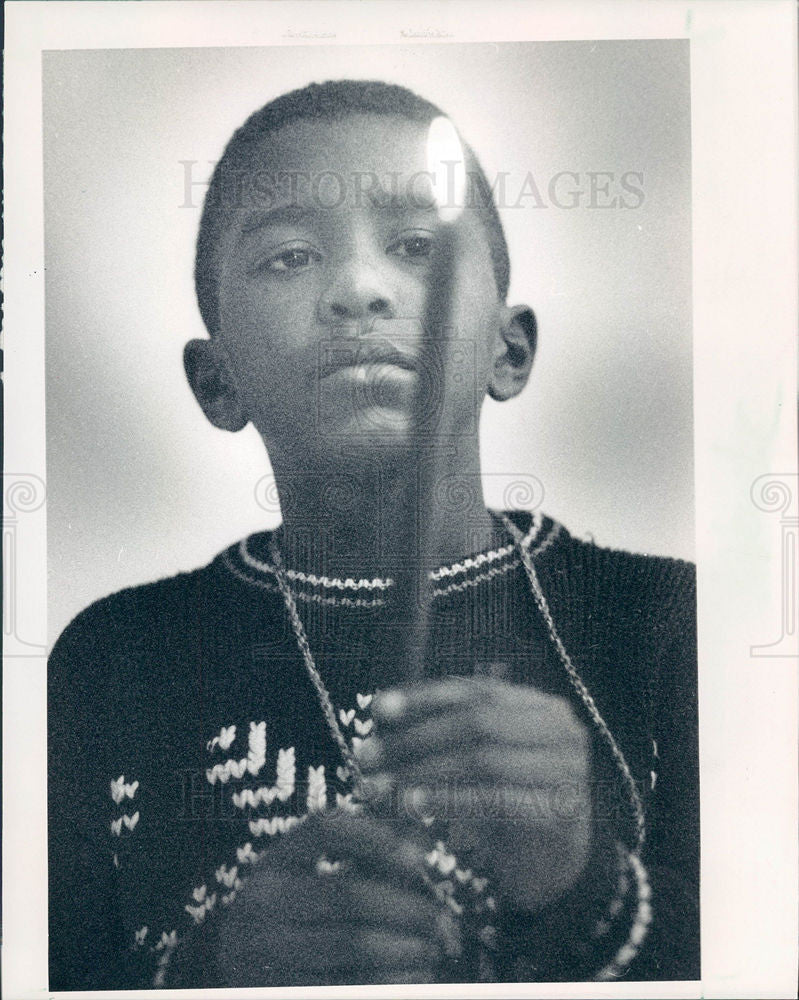 1988 Press Photo Malik Miller SOSAD Anti Gun Vigil - Historic Images