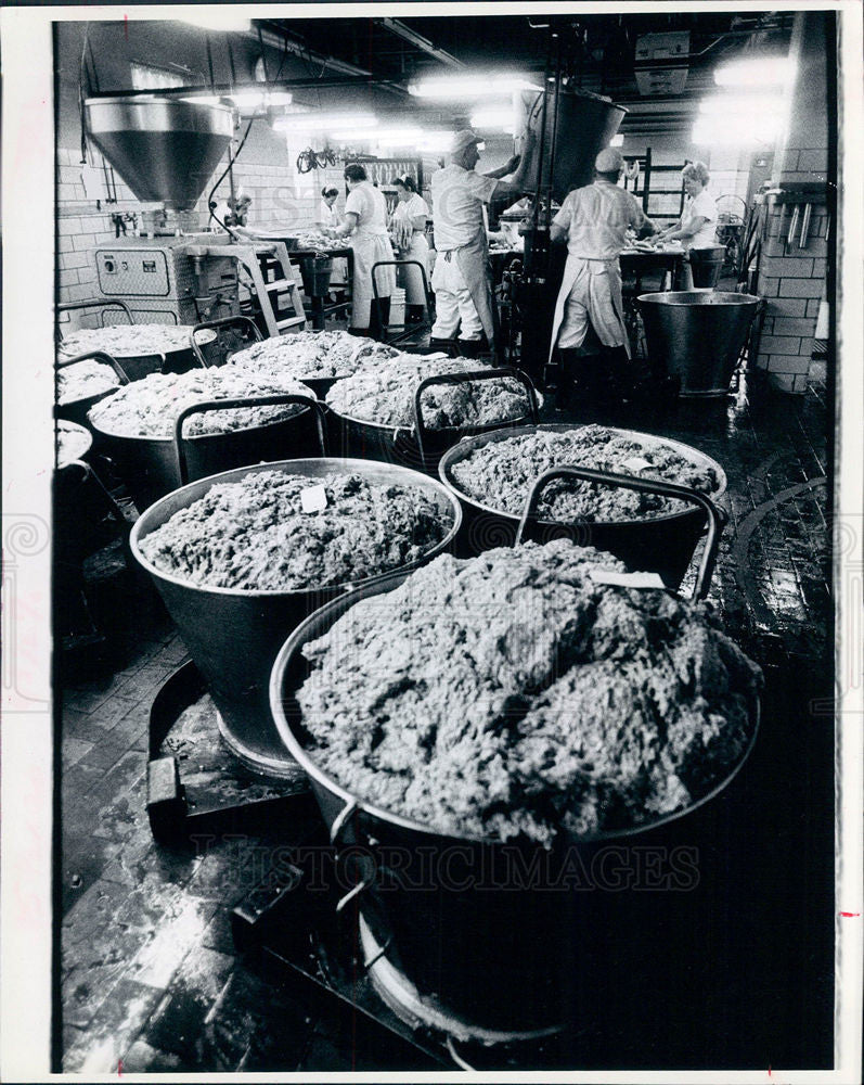 1980 Press Photo sausage food - Historic Images