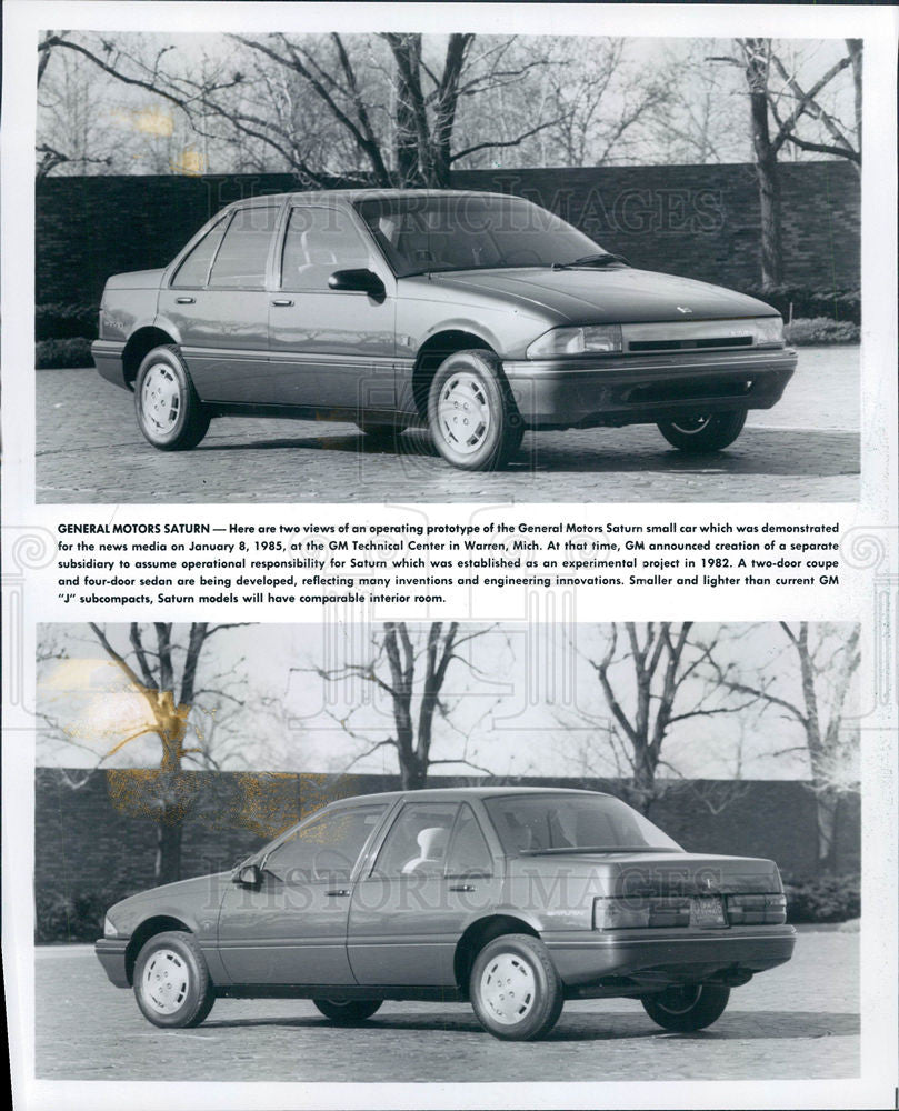 1990 Press Photo Car Sedan General Motors Saturn - Historic Images