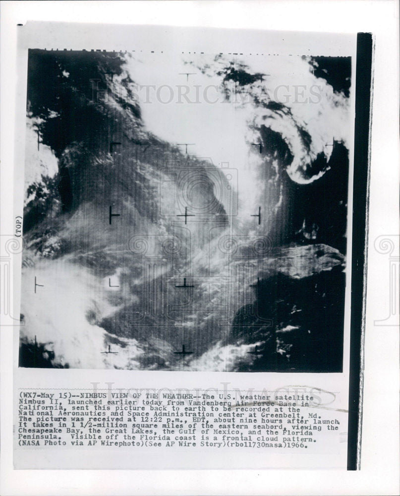 1966 Press Photo Nimbus II Vandenberg weather satellite - Historic Images