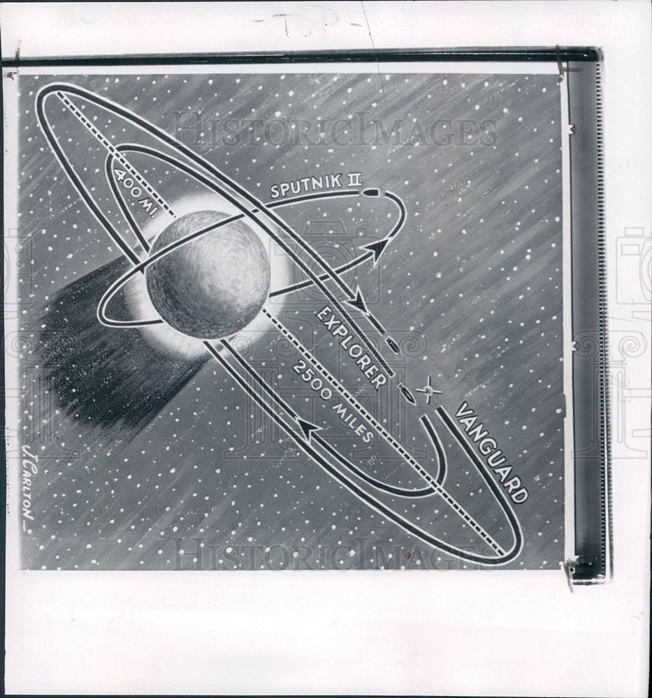 1958 Press Photo Vanguard satellite - Historic Images