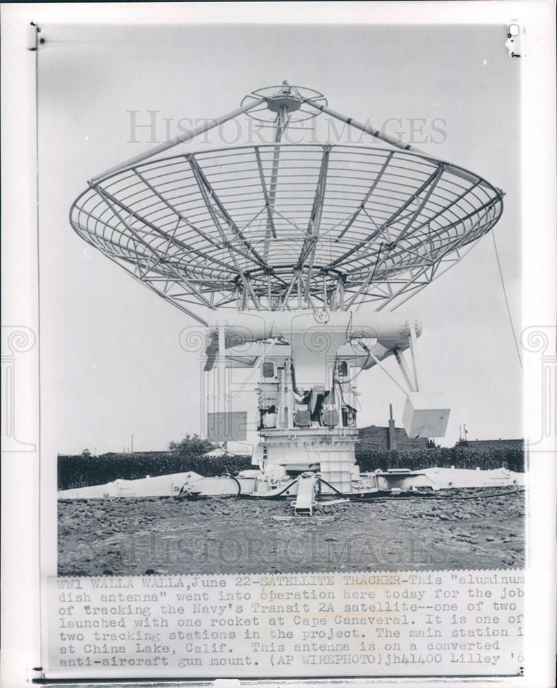 1960 Press Photo satellite rocket china lake tracker - Historic Images