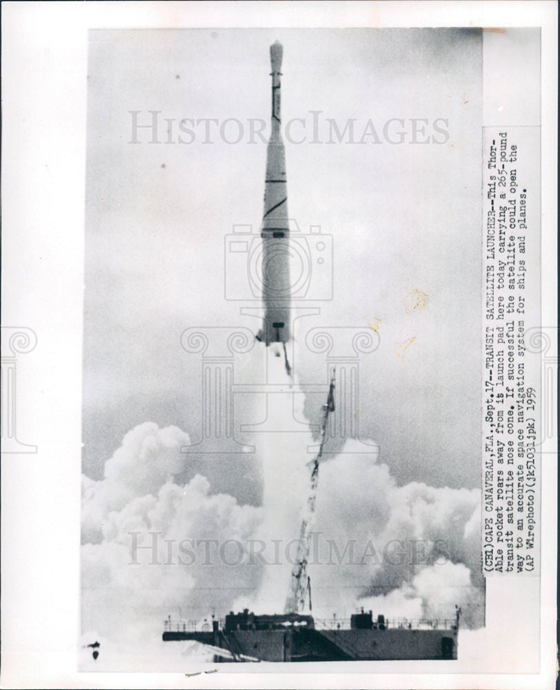 1959 Press Photo 4 th Thor-able rocket failure US - Historic Images