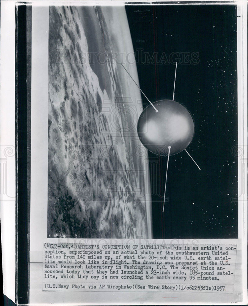 1957 Press Photo Satellite - Historic Images