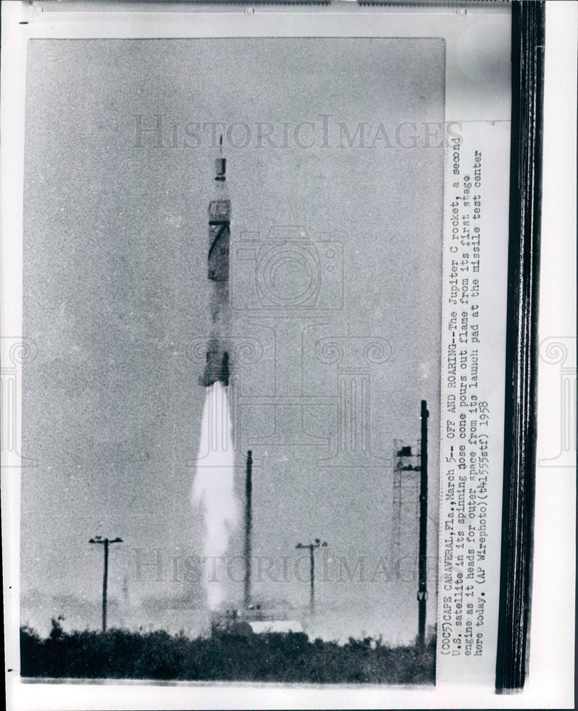 1958 Press Photo Jupiter C Rocket - Historic Images