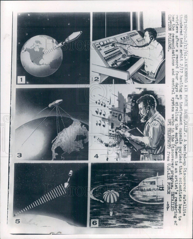1961 Press Photo Discoverer satellite beefed-up orbit - Historic Images