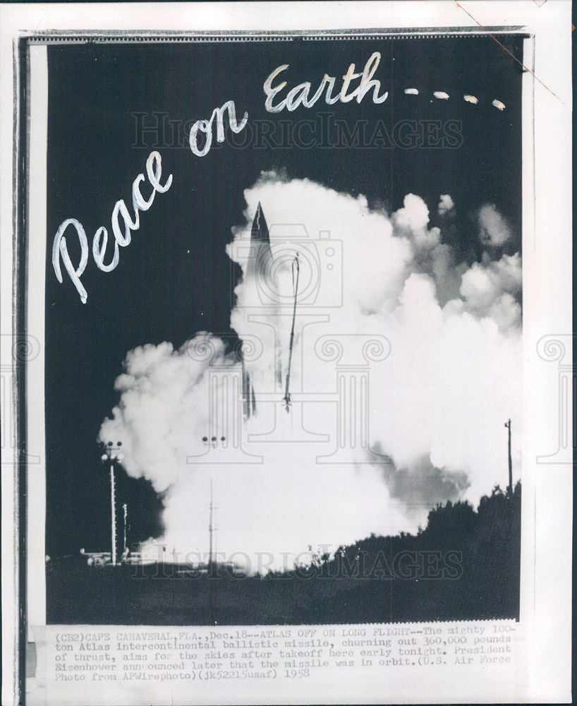 1958 Press Photo Satellite - Historic Images