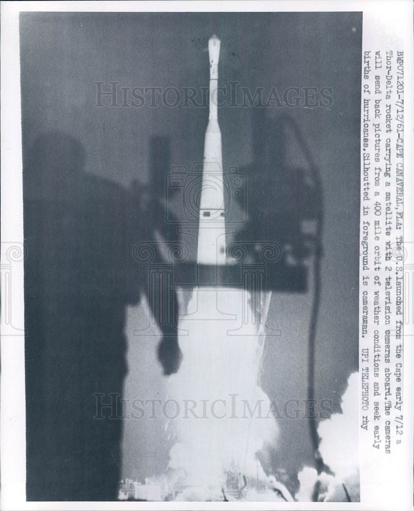 1961 Press Photo Thor-Delta Rocket - Historic Images