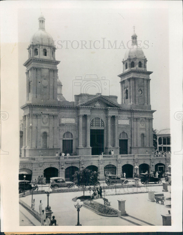 1932 Press Photo cathedral ruined santiago earthquake - Historic Images