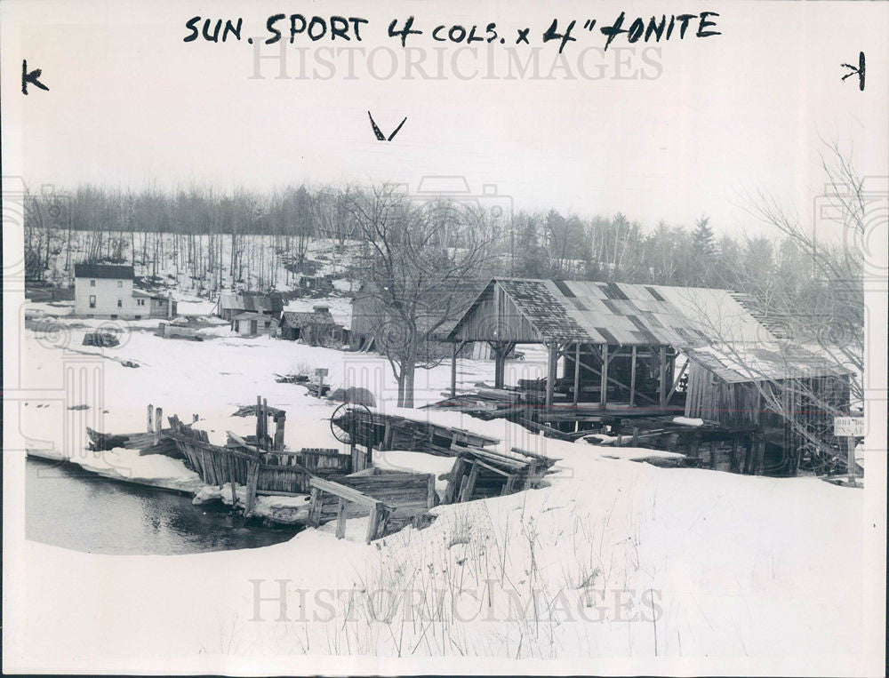 1958 Press Photo Rodman Sawmill Dam Silver Creek - Historic Images